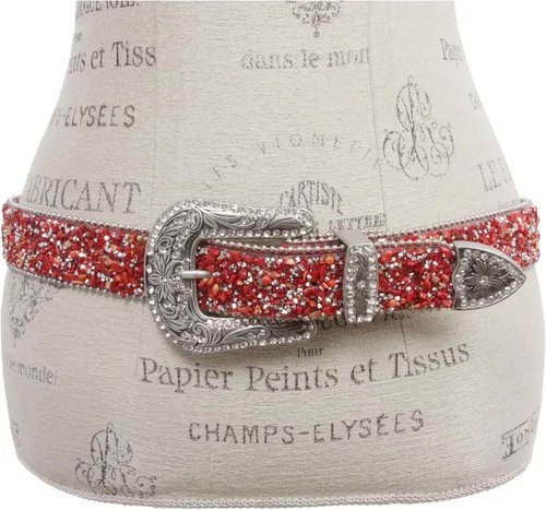 Miniatura 3 de Western Cowboy Rhinestone Bling Mesh Stone Belt - Opciones de varios