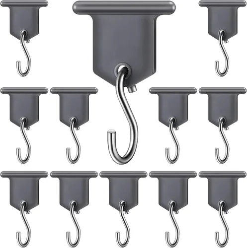Miniatura 8 de Juego de 12 pares de ganchos para toldo de caravana para luces, accesorios de toldo, ganchos en forma de S, ganchos para fiestas de Navidad