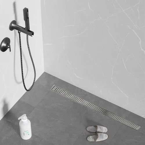 Miniatura 8 de Qeke Atrapa cabello desechable: calcomanías de malla para drenaje de ducha lineal, tapón de pelo de 32.8 pies con herramienta de extracción, 2.75