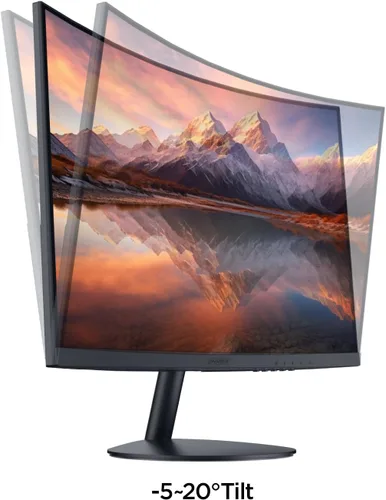 Miniatura 8 de KOORUI - Monitor curvo de 24 pulgadas para juegos, R1500, Full HD, 1080P, monitor de 75 Hz, HDMI, VGA, ajuste de inclinación, monitor LCD
