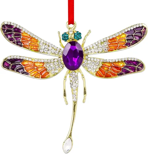Miniatura 16 de WhatSign Adorno de mariposa para árbol de Navidad, adornos de Navidad colgantes de monarca de metal, decoraciones 2025, adornos de recuerdo únicos