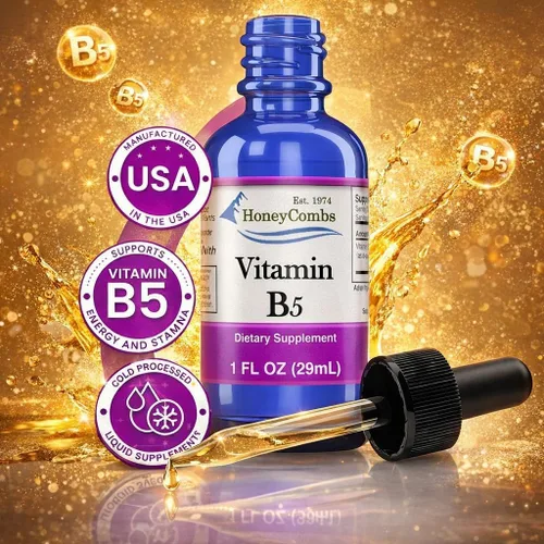 Miniatura 4 de Vitamina B5 Gotas de ácido pantoténico 500% DV Líquido B5 Suplemento Vegano Vitamina B Complejo Líquido Rápida Absorción Rápida Gotas Líquidas Apoyo