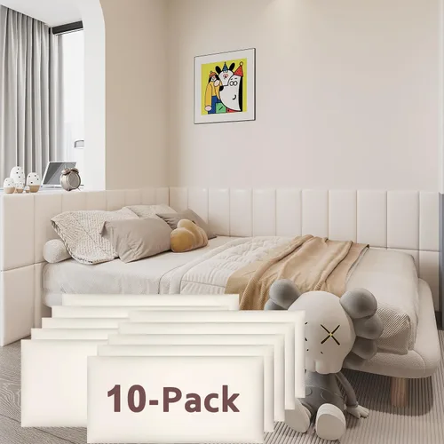 Miniatura 13 de YU LI 3DH 3D Almohadillas de pared anticolisión para niños, autoadhesivas, 4 piezas, paneles de cabecero en negro para pared, cabecero despegar