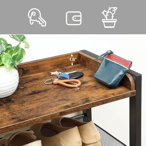 Miniatura 6 de HOOBRO Zapatero de 8 niveles, almacenamiento de zapatos de gran capacidad para 14 a 16 pares, estante de zapatos de metal resistente para entrada