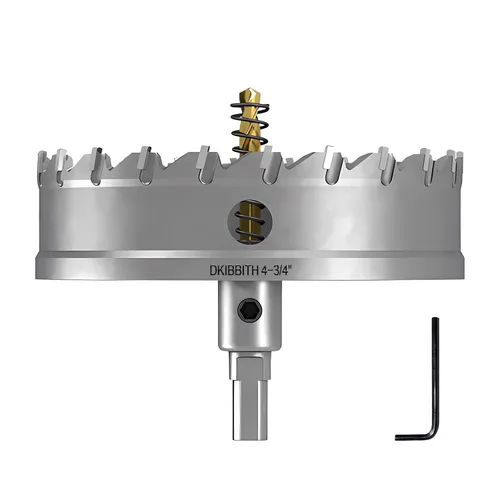 Miniatura 35 de TCT Juego de sierra perforadora, 2 paquetes de cortadores de agujeros con punta de carburo de tungsteno de 1-3/4" (45mm) resistentes para acero