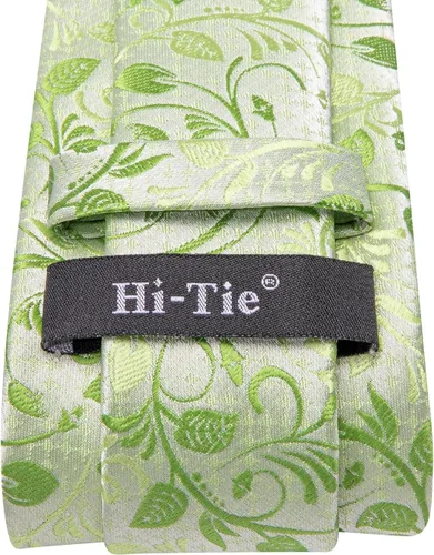 Miniatura 248 de Hi-Tie Corbatas de seda para hombre, diseño de cachemira a rayas, con bolsillo, gemelos cuadrados, conjunto formal de negocios