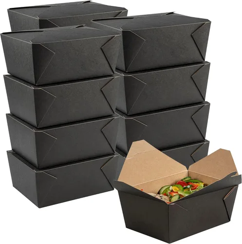 Miniatura 34 de Restaurantware Bio Tek - Cajas para llevar de 30 onzas, 200 loncheras para llevar, cierre de tabulación, resistentes al calor, desechables, de papel