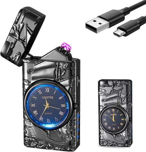 Miniatura 12 de GADATOP Eagle - Encendedor multifuncional – Arco eléctrico, plasma, resistente al viento, iluminación LED de esfera luminosa de metal a la moda