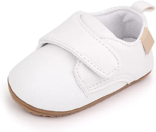 Methee Baby Boys Girls Shoes Soft Sole Non-Slip PU Leather Baptism Christening Shoes Infant First Walker Shoes Toddler Crib Shoes Newborn Loafers