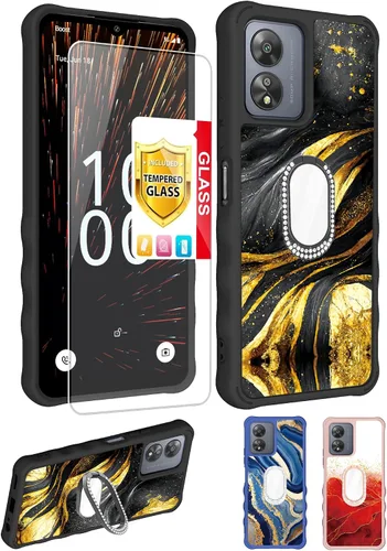 Miniatura 10 de Aroepurt Funda compatible con Gabb Phone 3 Pro Phone Case Stand Cover [Protección gruesa de silicona suave] [Cambio de forma multidireccional 3D]