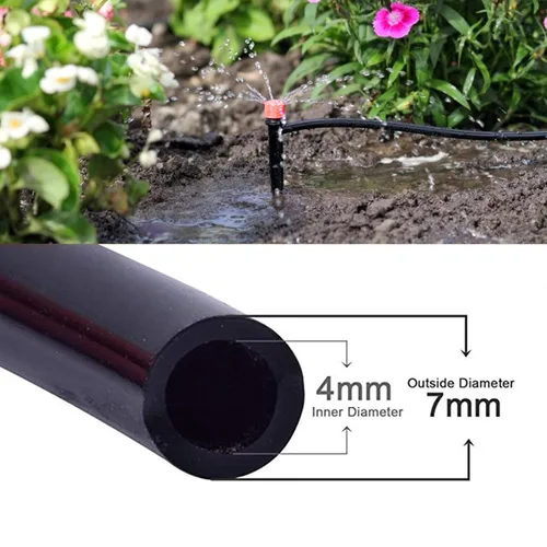 Miniatura 2 de Micro tubo de riego, tubo de riego por goteo de 200 pies, tubo de distribución en blanco de 1/4 de pulgada, línea de riego por goteo, manguera