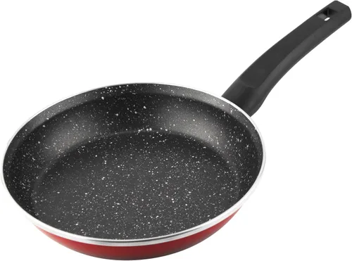 Magefesa Coral - Sartén antiadherente de porcelana sobre acero de 10.2 pulgadas, calentamiento rápido y uniforme, fácil de limpiar, compatible con