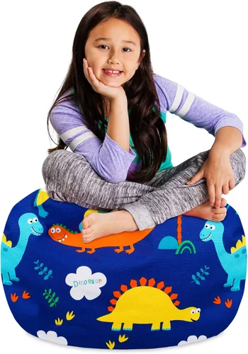 Miniatura 50 de Posh Stuffable Kids Funda de Silla Puf Rellenable para Almacenamiento de Animales de Peluche - Organizador de Juguetes Infantiles, Mediano 27