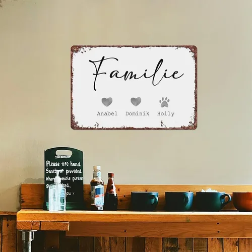 Miniatura 5 de SXUZUSF Family Idea Family Picture Poster Retro Tin Metal Sign For Home Room Hallway Bathroom Office Wall Decoration Size Is 12x8 Inch