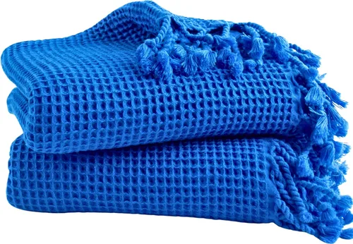 Miniatura 14 de PÜSKÜL - Toallas de playa turcas de lujo de tejido gofre, toallas de 100 % algodón turco natural, suaves, absorbentes, sin arena, de secado rápido