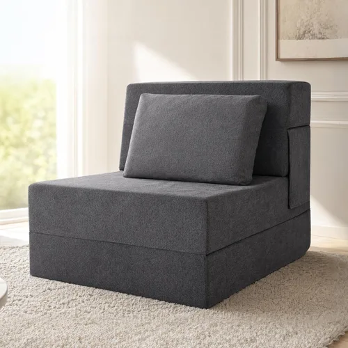 Miniatura 19 de Sofá Cama Plegable con Colchón, Sofá Cama Plegable con Funda para Silla de Cama con Almohada para Sala de Estar Oficina en Casa