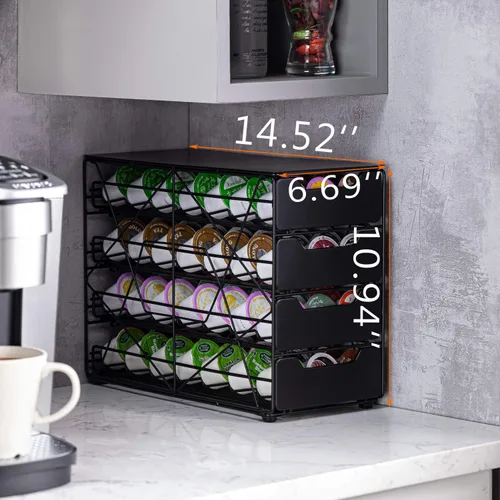 Miniatura 2 de K - Portavasos para mostrador pequeño para Keurig K-cup Holder para Mr Coffee para té (84 cápsulas, 4 niveles)