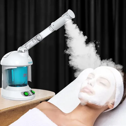 Miniatura 3 de DENFANY Vaporizador de pelo, vaporizador 2 en 1 para cabello y cara con UV y ozono, humidificador facial y sistema de pulverización hidratante