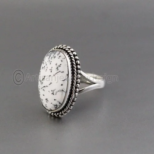 Miniatura 3 de Dendritic Agate Ring, Handmade Silver Ring, Minimalist Jewelry, Delicate Silver Ring, 925 Sterling Silver Ring, Bezel Setting Ring, Ring With Stone