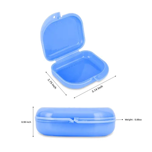 Miniatura 2 de Annhua Estuche de retención de ortodoncia con orificios de ventilación, caja de dentadura para dentaduras postizas, contenedor para boca, funda