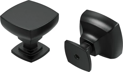 Miniatura 7 de Peaha PH6785BK - Paquete de 15 pomos negros para gabinete, tiradores cuadrados para pomos de cajón para cocina, tocador y baño Negro-Cuadrado 1
