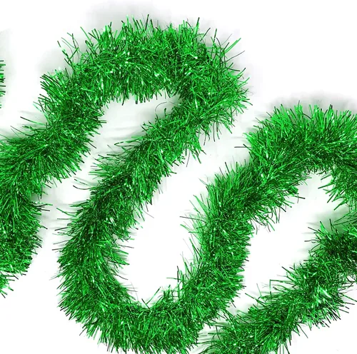 Miniatura 11 de Allgala Guirnalda de oropel negro, guirnalda de oropel metálica de 50 pies para árbol de Navidad, decoración para árbol festivo, barandilla