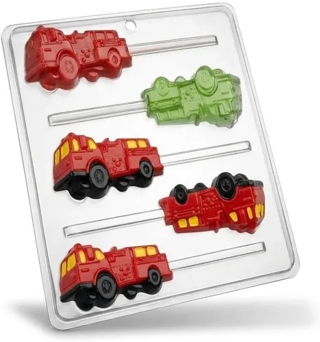 Miniatura 6 de Molde de caramelo de chocolate piruleta de camión de bomberos 3313