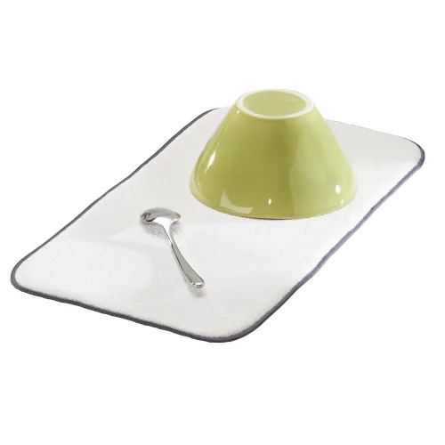 Miniatura 3 de InterDesign iDry – tapete para encimera de cocina, mini, absorbente, para secado de platos, Negro, L