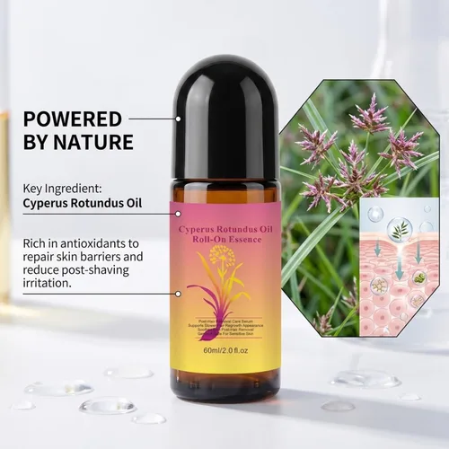 Miniatura 7 de Aceite natural Cyperus Rotundus para la reducción del cabello, aceite de depilación suave no irritante, hidrata profundamente y calma la piel