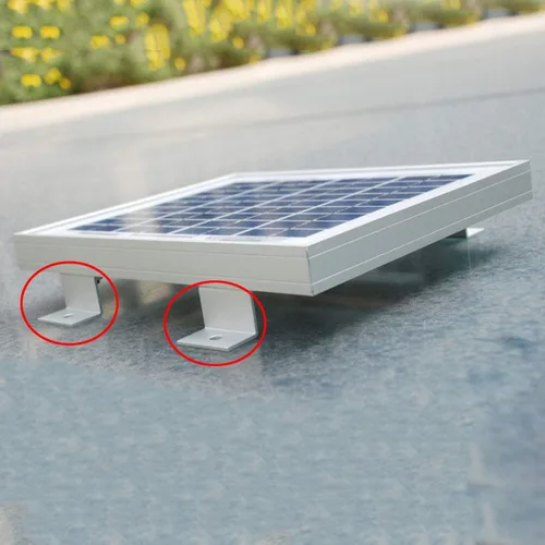 Miniatura 3 de DGZZI Kit de montaje de soporte de panel solar Z para RV, techo, barco, fuera de la red, juego de 4