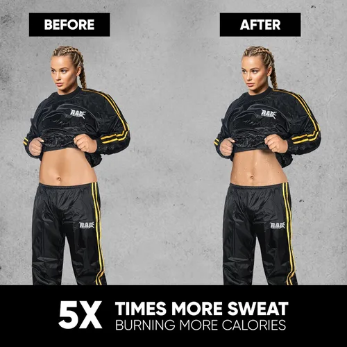 Miniatura 4 de RAD Sauna Sweat Suit for Men & Women (Medium To 6XL) for Weight Loss & Fat Burn Sweating Suit Red,White,Gold,Pink,Blue Dorado