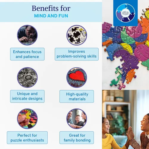 Miniatura 3 de Rompecabezas para adultos de 1000 piezas, rompecabezas duros para adultos y niños, rompecabezas redondos coloridos de arco iris únicos para adultos