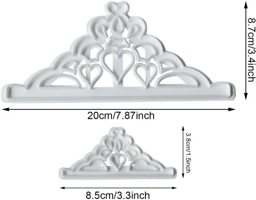 Miniatura 3 de 2 unids corona molde plástico Fondant cortador pastel molde Fondant Cupcake decoración herramientas fiesta cocina hornear pastel molde decoración