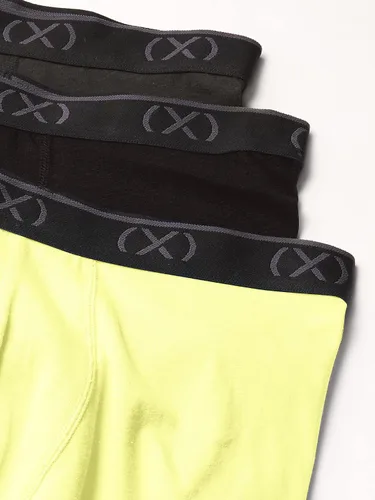 Miniatura 2 de 2(X)IST Calzoncillos tipo bóxer elásticos de algodón extremo para hombre, 3 unidades, entrepierna de 6 pulgadas