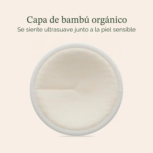 Miniatura 3 de Lansinoh Almohadillas de lactancia lavables, hechas con viscosa de bambú orgánica, almohadillas reutilizables para lactancia materna con bolsa
