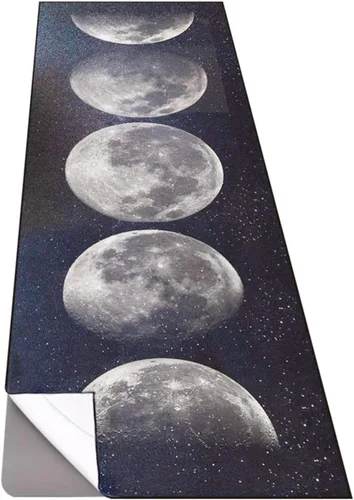 Miniatura 14 de QiyI Toalla para Esterilla de Yoga con Bolsillos en las Esquinas, Toallas de Yoga Antideslizantes que Absorben el Sudor para Yoga Caliente, Mantas