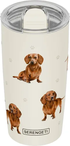 Miniatura 24 de SERENGETI Schnauzer - Vaso aislado al vacío de acero inoxidable de 20 onzas con tapa a prueba de derrames, impresión 3D, taza de viaje aislada