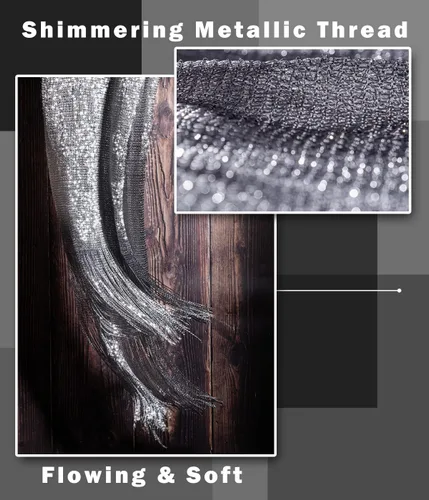 Miniatura 5 de Chales metálicos brillantes y envolturas con hebilla, para vestidos de noche, fiestas, bodas, novias, damas de honor