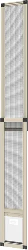 Miniatura 19 de Hakuna Pets V2 Panel de inserción para puerta de mascotas de patio para puertas correderas, se adapta a riel de puerta de 55.12 pulgadas de altura