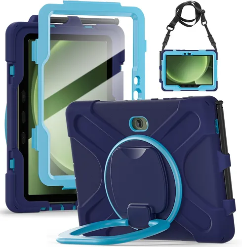 Miniatura 72 de 360 Rotation Case for Galaxy Tab ActivePro/Tab Active4 Pro/Active 5 Pro 10.1" Sturdy Cover Rotate Ring Stand Shoulder Carrying Strap Hand Strap