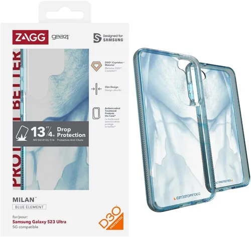 Miniatura 17 de ZAGG Gear4 Santa Cruz Samsung Galaxy S23 Series - Funda para teléfono, protección contra caídas D30 de hasta 13 pies / 13.1 ft, funda transparente