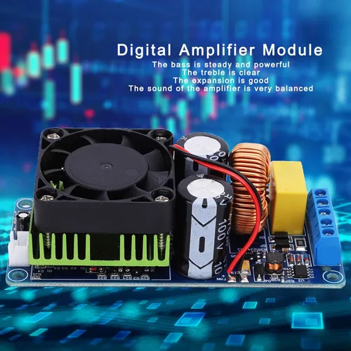 Miniatura 2 de YWBL-WH Módulo amplificador digital Tablero de amplificador de audio DIY componente del sistema de sonido 500W DC58-70V