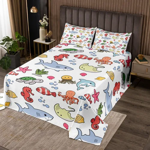 Miniatura 9 de Castle Fairy Daisy Florals Bedspread Twin Size,Cartoon Wildflowers Coverlet Set for Kids Girls Teens Adults Bedroom Decor,Retro Country