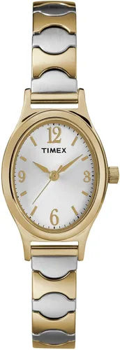 Timex T26301 Kendall Circle Reloj de banda de expansión de acero inoxidable de dos tonos para mujer
