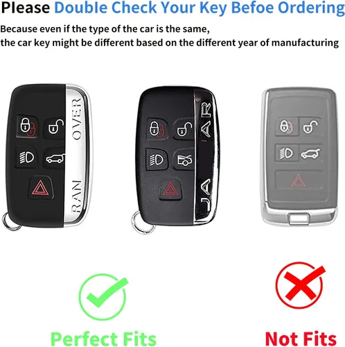 Miniatura 2 de Funda para llavero LAND ROVER compatible con Range Rover Evoque Sport Velar Land Rover Discovery Jaguar F-Pace F-Type XE XF XFL XEL XJ Azul