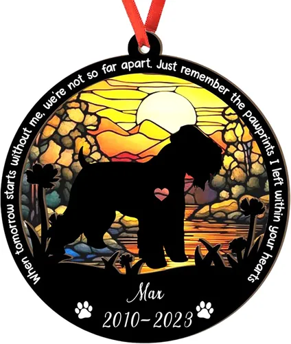 Miniatura 75 de Adorno personalizado para atrapasoles de sabueso afgano, adorno de Navidad de sabueso afgano – Regalo para perro amante, sabueso afgano