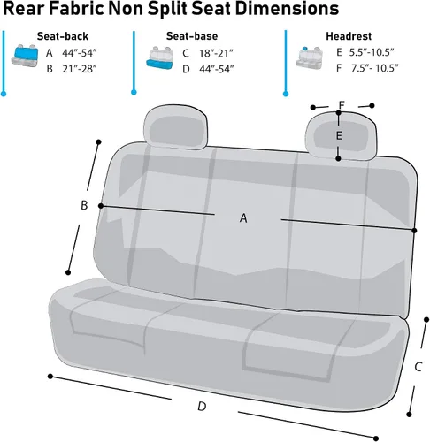 Miniatura 61 de FH Group Juego de fundas de tela para asiento delantero de automóvil para asientos de cubo, ajuste universal, compatible con bolsa de aire, fundas