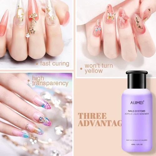 Miniatura 7 de Monómero líquido acrílico para sistema de uñas, 4.1 fl oz/4fl.oz para aplicación de polvo acrílico, monómero acrílico para uñas acrílicas