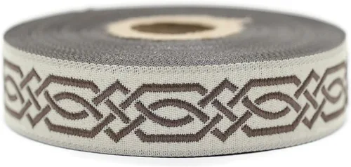Miniatura 27 de Carrete de 10.9 yardas 0.79 pulgadas de ancho azul celta Claddagh bordado Jacquard Ribbon 20272