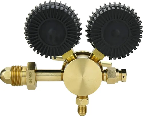 Miniatura 3 de SÜA - Regulador de gas nitrógeno 0-600 PSIG - Purga HVAC - Carga de presión - Conector de llamarada de 1/4" - Con manguera de carga de 60".